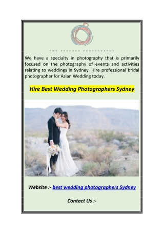 Hire Best Wedding Photographers Sydney1