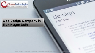 Web Design Company in Tilak Nagar Delhi