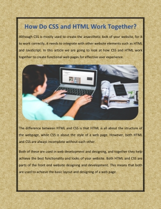 How Do CSS and HTML Work Together