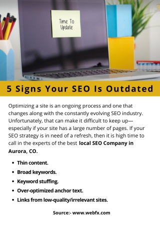 5 Signs Your SEO Is Outdated