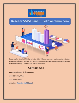 Reseller SMM Panel | Followersmm.com