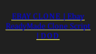 Readymade Ebay Clone Script - DOD IT Solutions