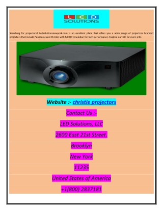 christie projectors abhi