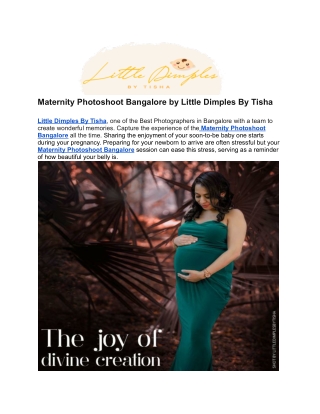 Maternity Photoshoot Bangalore by Little Dimples By Tisha