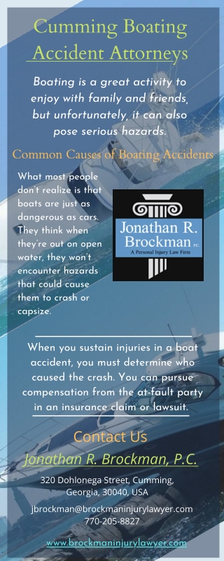 Boating Accident Lawyers in Cumming