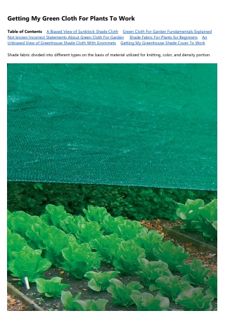 What Does Shade Netting For Vegetables Mean?