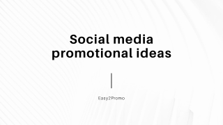 Social Media Promotionals-Easy2Promo