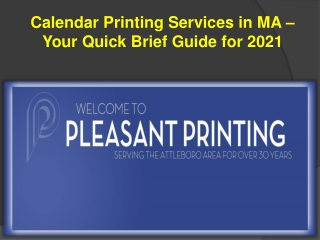 Calendar Printing Services in MA – Your Quick Brief Guide for 2021