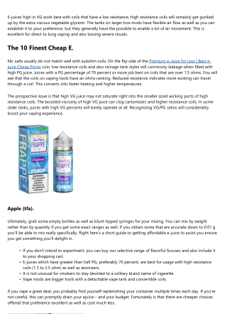 Ejuice Offers