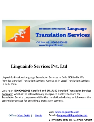 Foreign Language Translation Company In Delhi NCR.