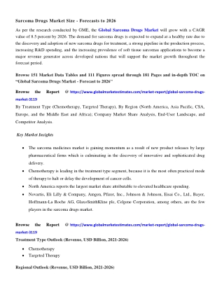 COVID-19 Impact on Global Sarcoma Drugs Market