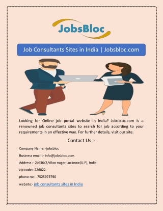 Job Consultants Sites in India | Jobsbloc.com