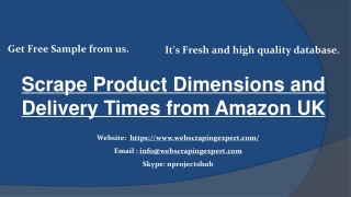 Scrape Product Dimensions and Delivery Times from Amazon UK