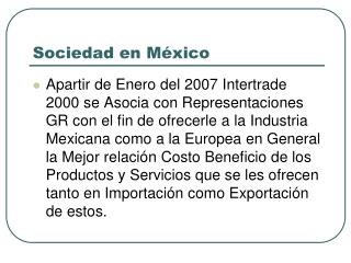 Sociedad en México