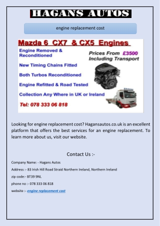 engine replacement cost