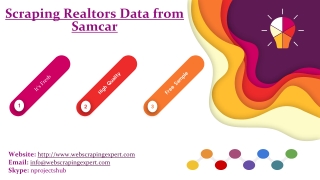 Scraping Realtors Data from Samcar