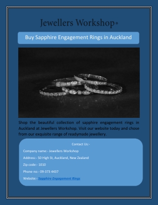 Buy Sapphire Engagement Rings in Auckland