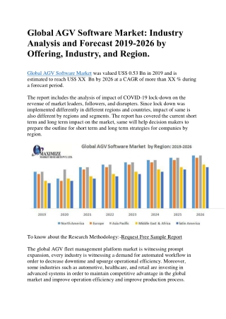 Global AGV Software Market