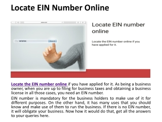 Locate EIN Number Online | Find EIN Number