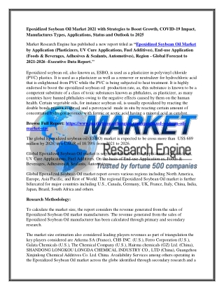 Epoxidized Soybean Oil Market