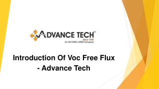 Intoduction to Voc Free flux