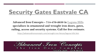 Security Gates Eastvale CA