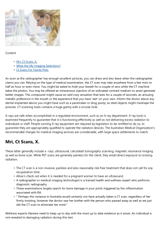Ionising Radiation In Analysis Imaging.