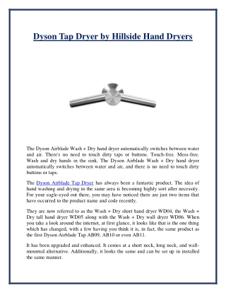 Dyson Hand Dryer Parts