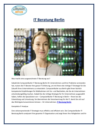 IT Beratung Berlin