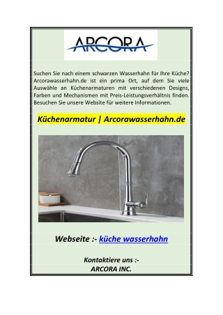 Küchenarmatur  Arcorawasserhahn.dee