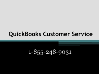 QuickBooks Customer Service 1-855-248-9031