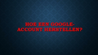 Hoe een Google-account herstellen