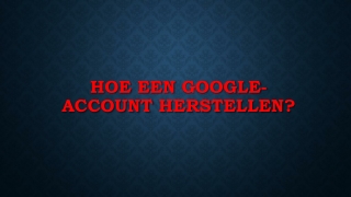 Hoe een Google-account herstellen