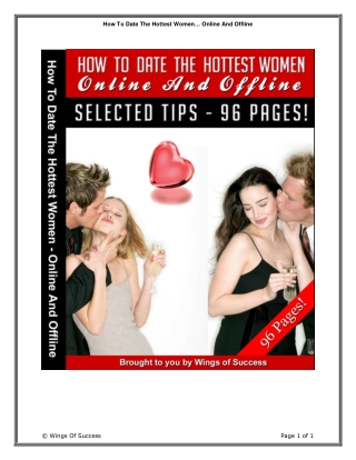 How to Date the Hottest Women Online and Offline