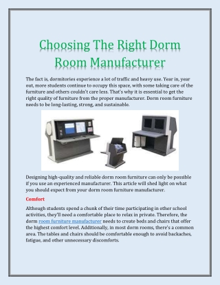 Choosing The Right Dorm Room Manufacturer in the USA