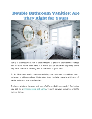 60 inch double sink vanity