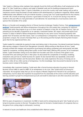 Tyler Tysdal Free Business Appraisal in High-Point-North-Carolina