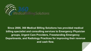 Arizona Emergency Physicians Billing Services - 360 Medical Billing Solutions