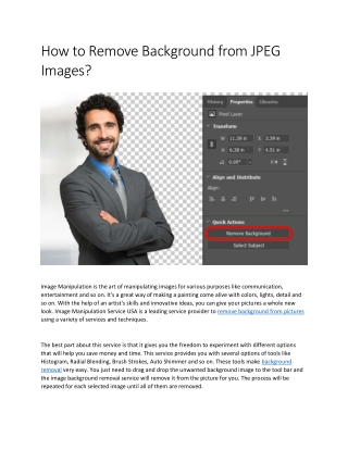 How to Remove Background from JPEG Images