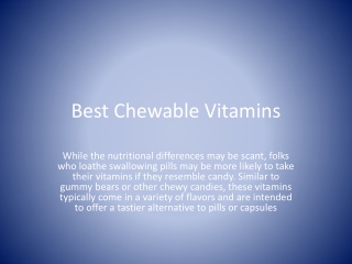 Best Chewable Vitamins