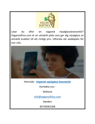 Vegansk mjukglass leverantör