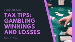 Tax Tips: Gambling Winnings and Losses