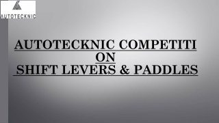 AUTOTECKNIC COMPETITION SHIFT LEVERS & PADDLES