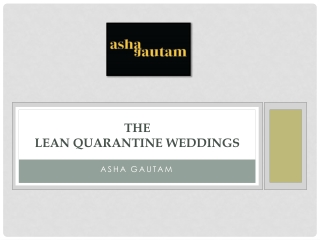 The lean quarantine weddings