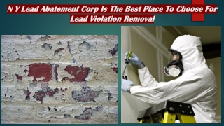 NY Lead Abatement Corp Is The Best Place To Choose For Lead Violation Removal