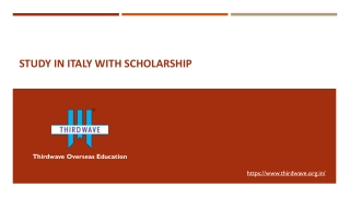 Engineering 100% Scholarship in Italy with Stipend of 5200 Euro Per year