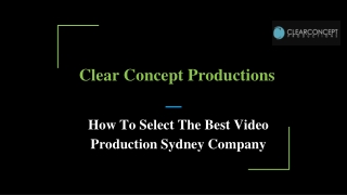 How To Select The Best Video Production Sydney Company