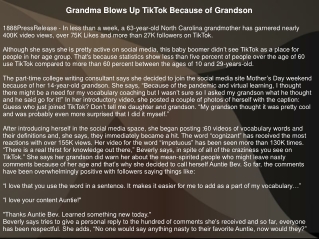 Grandma Blows Up TikTok Because of Grandson