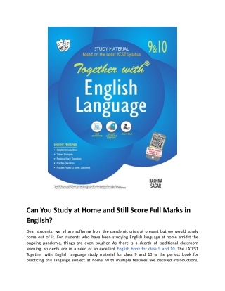 Can You Study at Home and Still Score Full Marks in English?