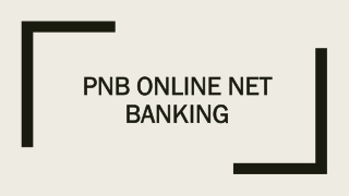 PNB Online Net Banking